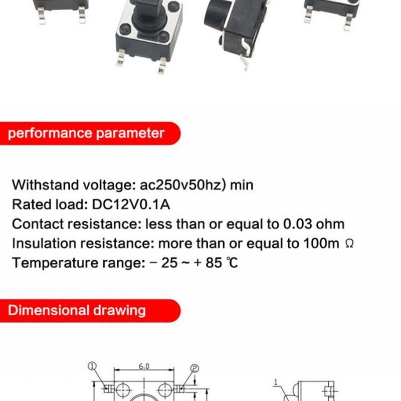 20pcs/lot Touch Switch 4pin 6*6*4.3/5/6/7/8/9/10MM Micro Swi怎么样,好用不?