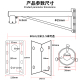 监视摄影镜头高速球机抱箍支架横臂加长杆海康大华通用壁装墙角抱