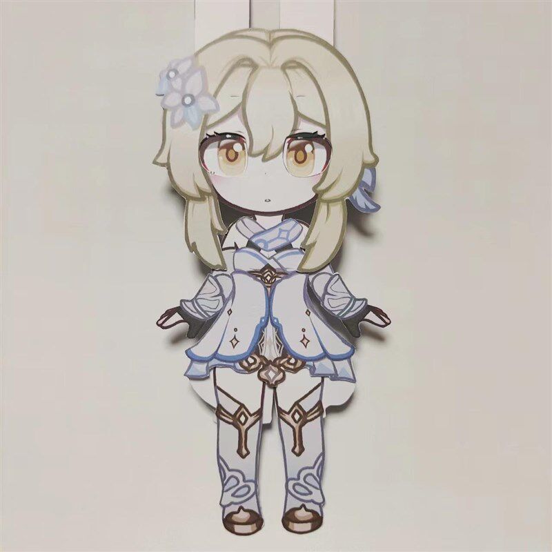 可动纸片人偶g成品手工素材料包图纸卡片模版关节可动纸偶