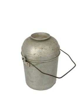 红色文化老物件装饰道具退役老式铝制饭盒提盒收藏纪念品怀旧摆件