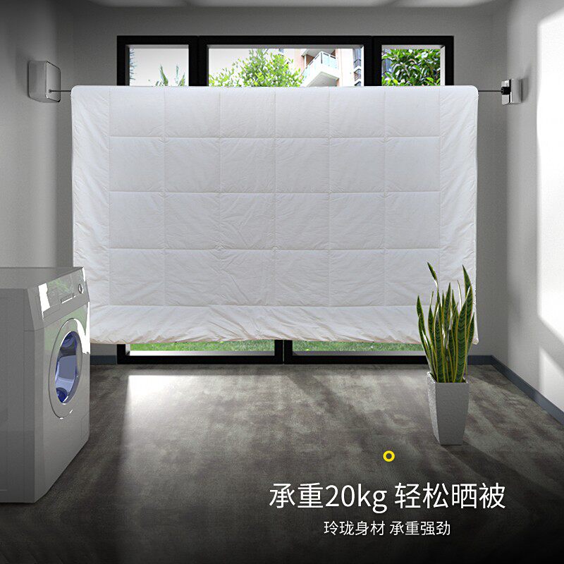 隐形伸缩晾衣绳室内免打孔神器卫生间浴室壁挂晾衣架晒衣收缩绳子