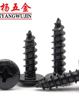 M4M5M6镀黑锌304不锈钢大扁头十字自攻螺丝螺钉*25x30x35x40x50mm