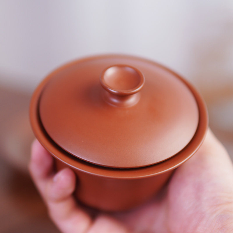 手抓盖碗  广西钦州坭兴陶茶壶全孔自带过滤免茶漏盖碗,餐饮具,盖碗,淘宝优惠券,粉丝福利购,淘宝优惠卷