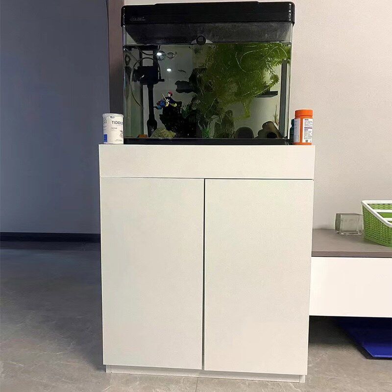 板式鱼缸底柜水族箱中小型玄关定制超白鱼缸柜子底座轻奢承重方柜