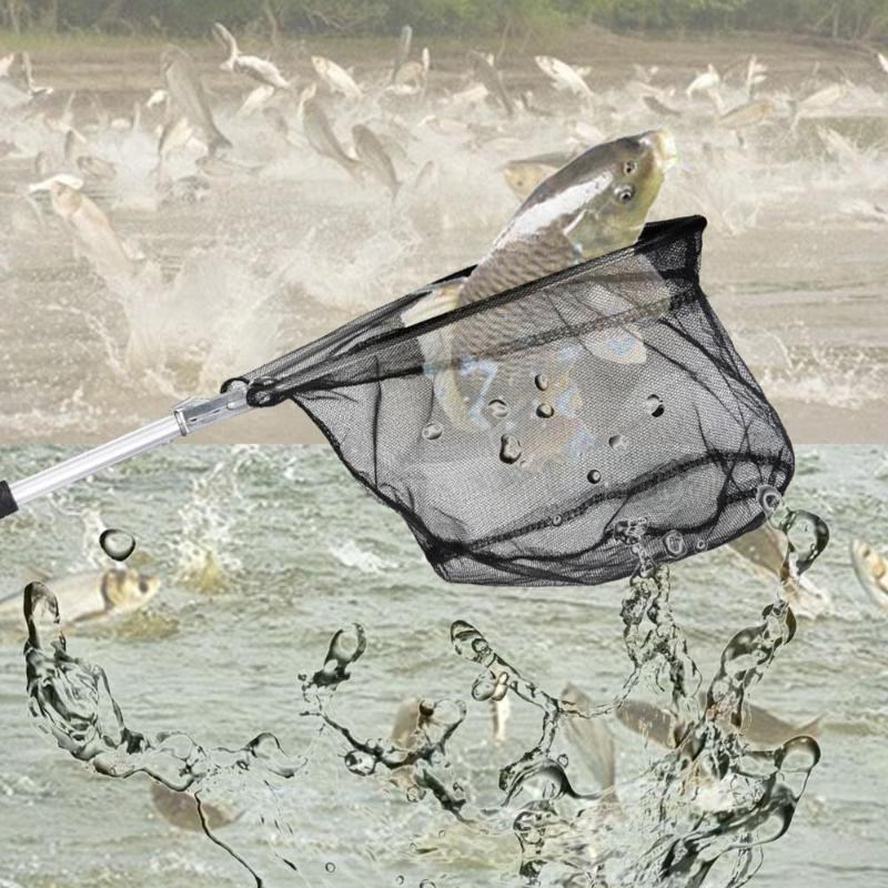 Fishing Nets Aluminum Alloy Telescoping Foldable Landing Net