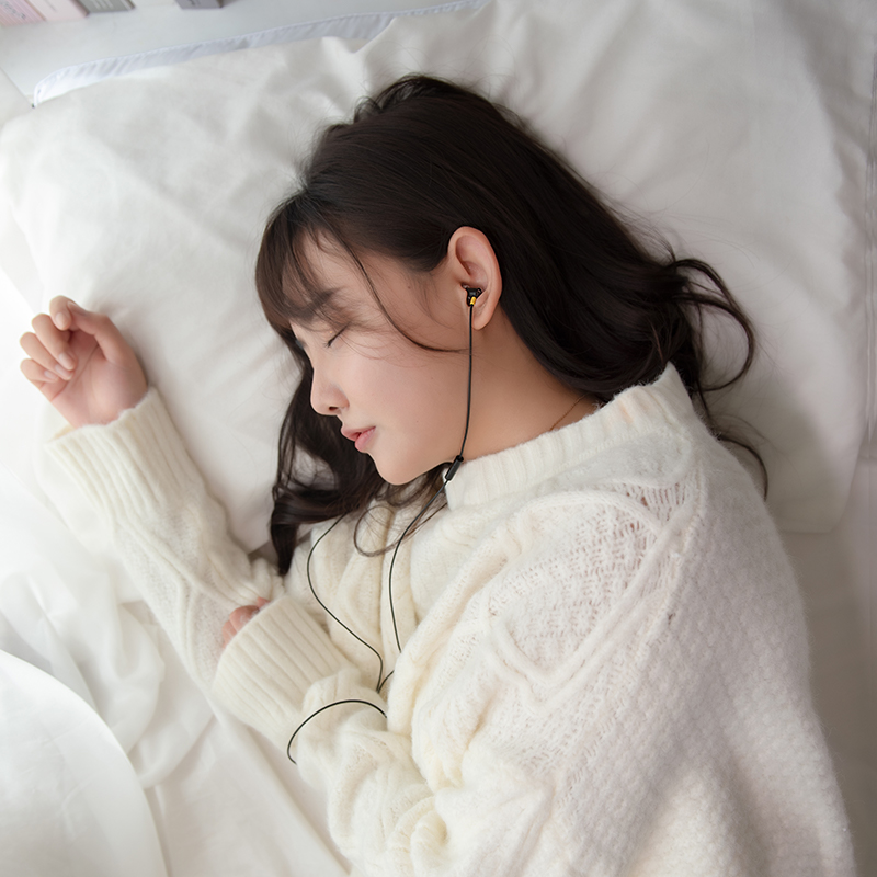 竹林鸟夜莺超e小睡眠耳机有线入耳式发烧asmr通用有麦耳塞hifi金