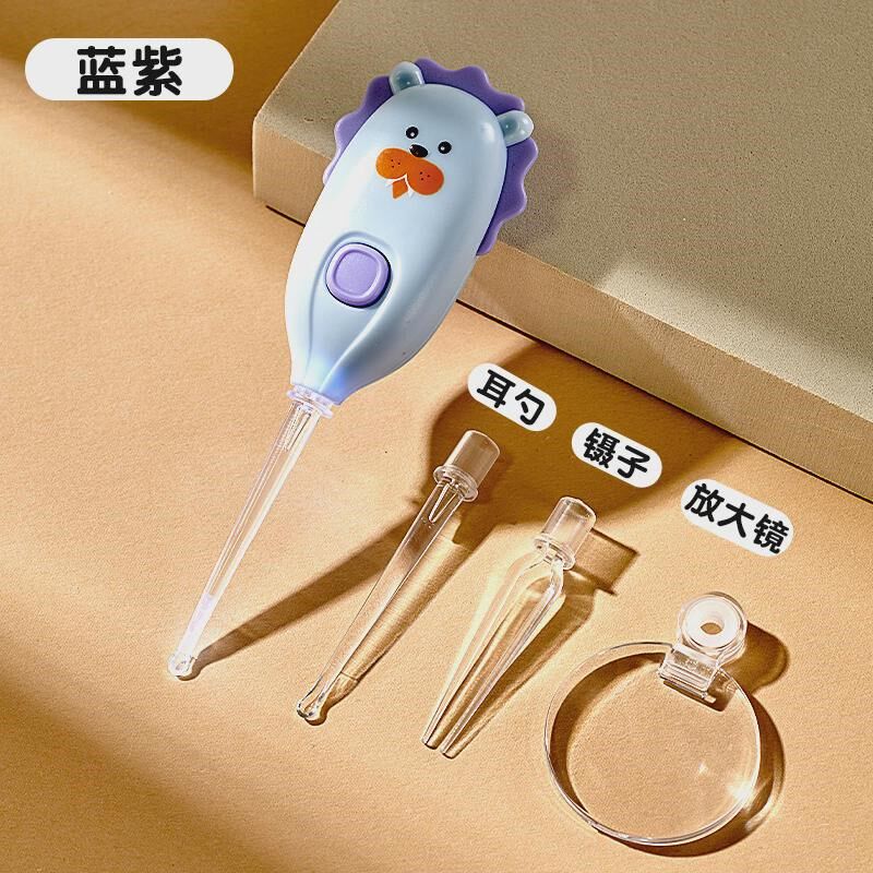 宝宝掏耳勺儿童发光耳勺婴幼儿硅胶软头挖耳勺带灯可视掏新款