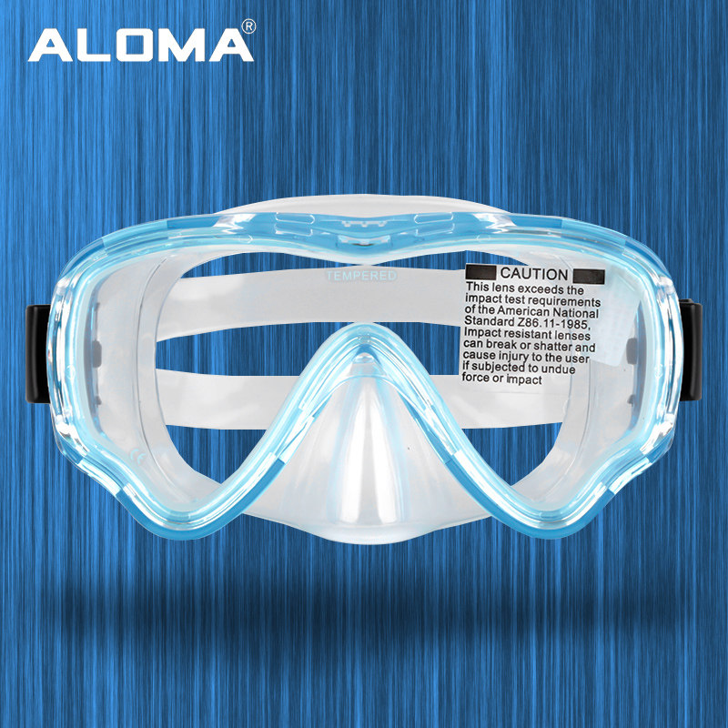 儿童款防水防雾面镜护鼻大框泳镜学游泳培训练密封防呛水呼吸面罩