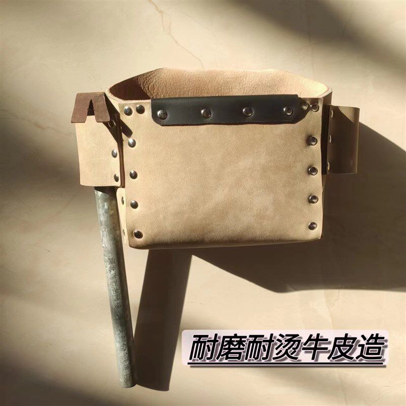进口工具包纯牛皮钉子包皮钉兜工地木工牛皮腰包腰挂包维修工随身
