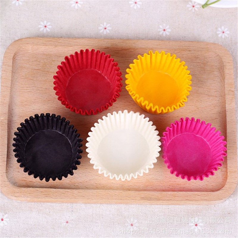 速发1000PCS 25x21mm Mini Colorful Paper Cake Cupcake Liner B