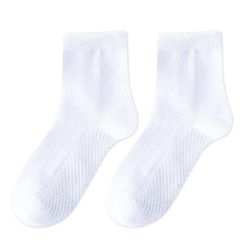 袜子男款秋冬款纯色棉袜中筒袜春夏季薄款黑白灰色男士防臭袜