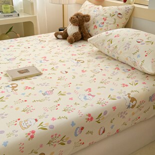 新款全棉床笠单件150x180x200新款卡通床单松紧套子床罩