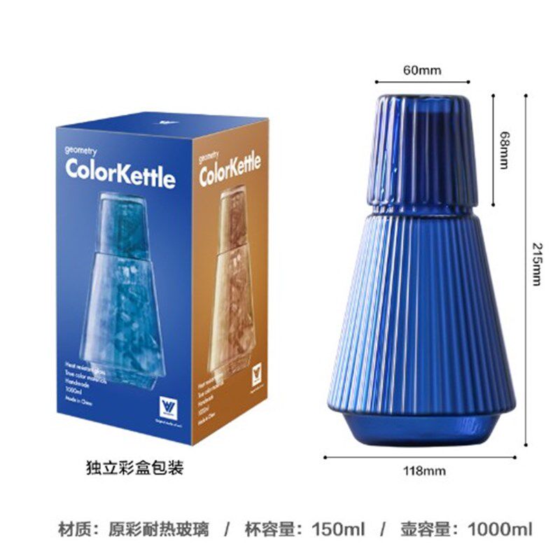 进口德国修蓝博士蓝色太阳水瓶归零清理工具水壶水杯耐高温玻璃水