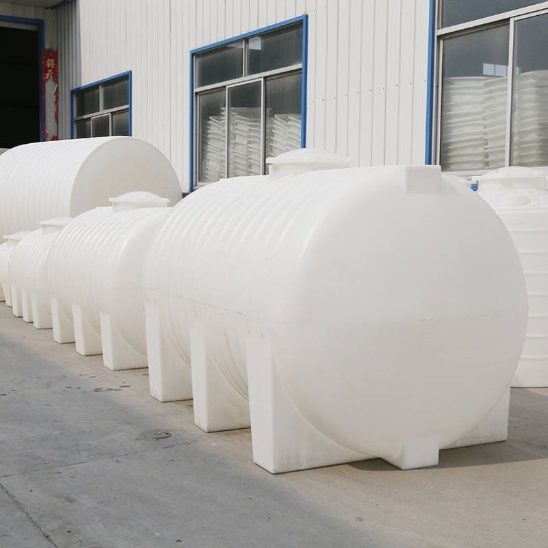 新品加厚牛筋卧式大号储水桶水t箱1T2T5T10T15吨塑料pe柴油桶车载