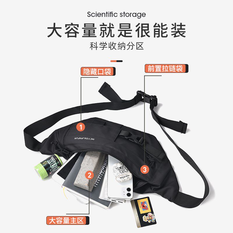 斜挎包女胸包日系腰包工装手机挎包百搭休闲背包2025新款单肩包男