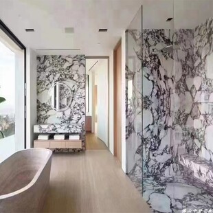 2022年新款定制岩板电视背景墙大板新中式硬包装饰大气台面板