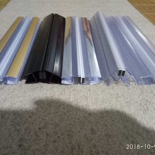 淋浴房吸条挡水条加厚玻璃门磁x吸挡水挡风防水浴室U型D型A型黑色