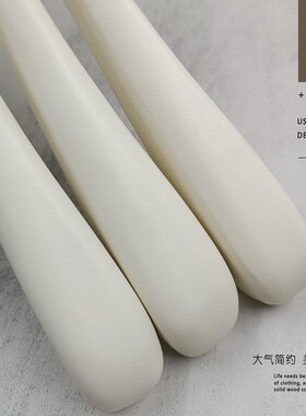 服装店专用女士白色衣架裤夹奶油风实木大衣防滑衣撑定制高端衣挂