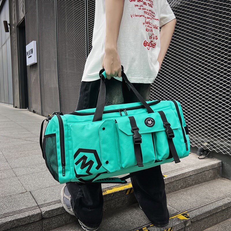 旅行包男款大容量双肩包背包多功能斜挎包手提行李包干湿分离健身