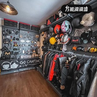 万能洞洞板墙露营置物架货架收纳展示落地造型墙户外装备置物架