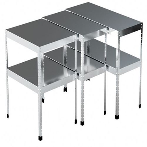 加厚不锈钢货架置物架二层工作台商用双层车间储物架 厨房置物架