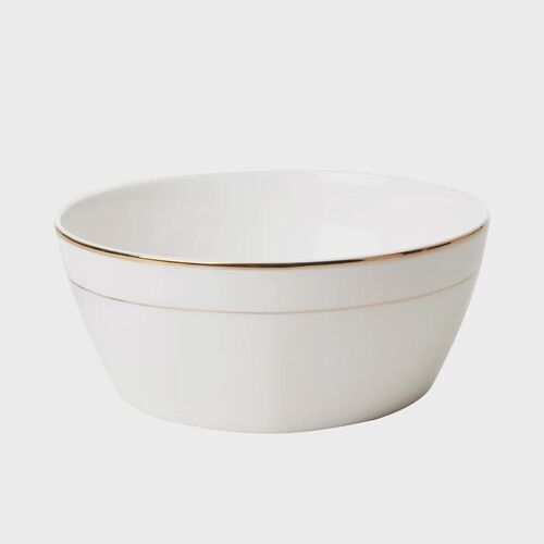 碗6只套装白瓷餐具西式金边碗4.5英寸吃饭碗家用陶瓷碗方形面碗