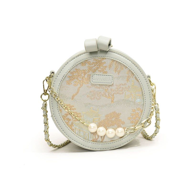 链条小圆包女2024新款新中式刺绣高级质感小众时尚单肩斜挎小包,箱包皮具/热销女包/男包,通用款女包,淘宝优惠券,粉丝福利购,淘宝优惠卷