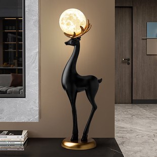 创意艺术鹿落地灯摆件客厅电视柜沙发旁装 饰品玄关氛围感乔迁礼物