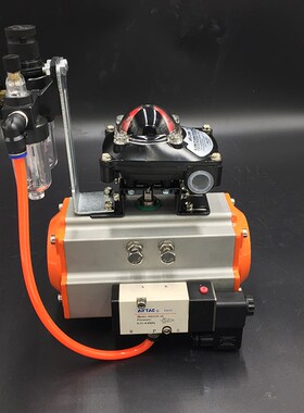 D671F-16气动不锈钢四氟蝶阀对夹式蝶阀DN50 65 80 100 125 150