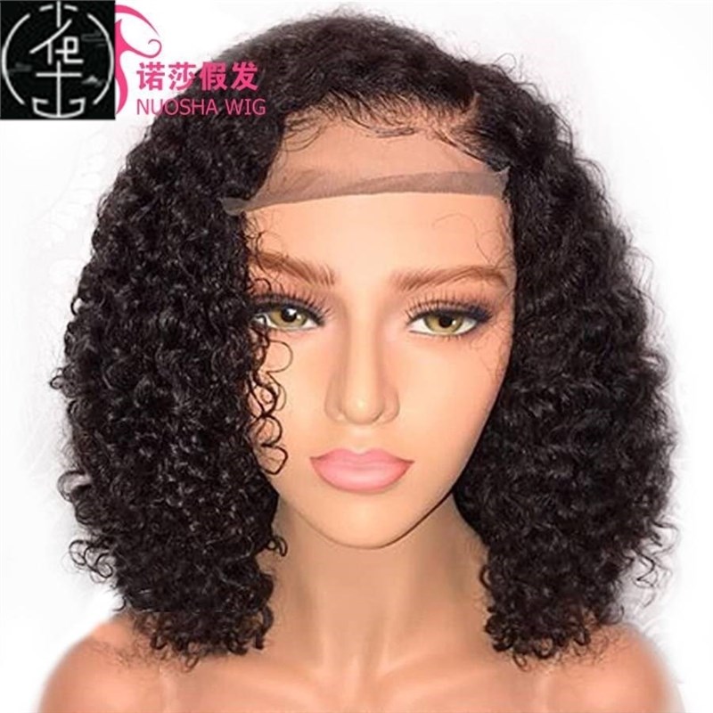 极速9A Brazilian 4*4 humanhair kinky curly lace wigs 180%den