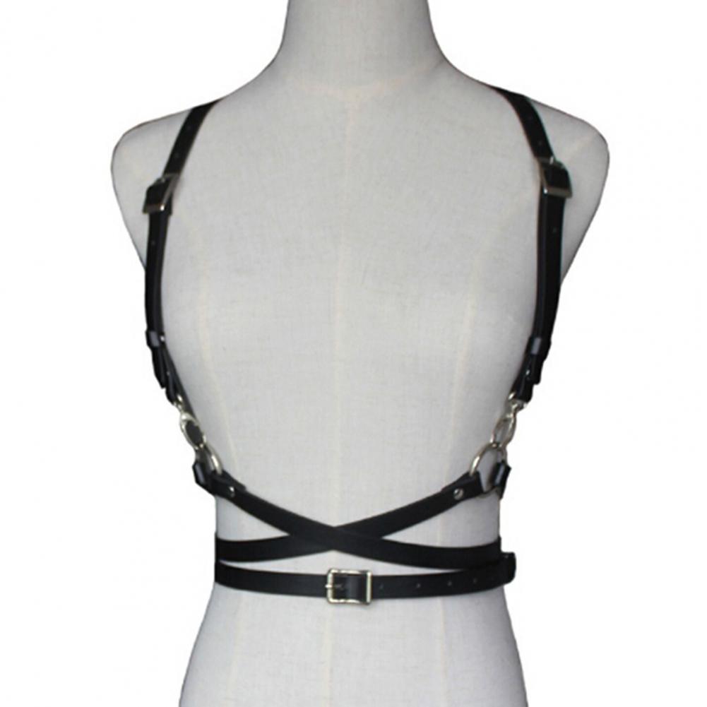 速发Gothic Handmade PU Leather Harness Belts Fashion Faux Le