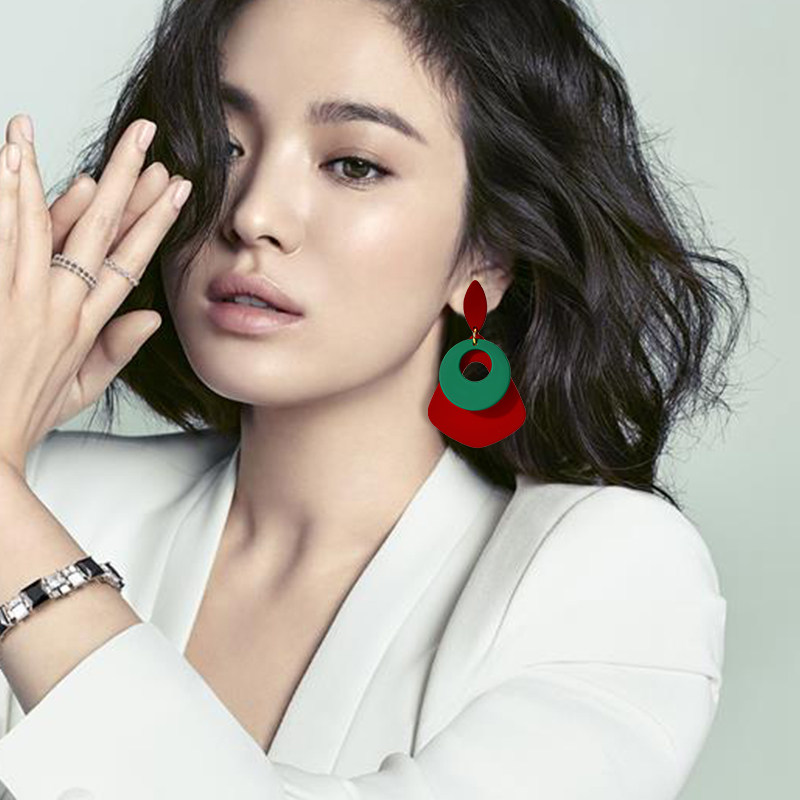 圈圈耳环女气质亚克力耳坠个性夸张新款网红2021红色时尚耳饰,饰品/流行首饰/时尚饰品新,耳环,淘宝优惠券,粉丝福利购,淘宝优惠卷