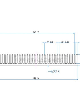 定制 铝挤型材料 散热片 500*159*15mm 密齿 超大型TCPU剖槽 散热