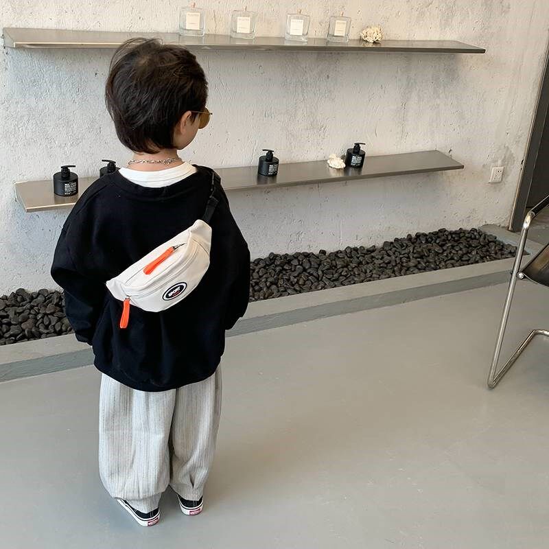 儿童胸包男童潮酷单肩斜挎包时尚小包男孩帅气腰包外出小挎包夏天