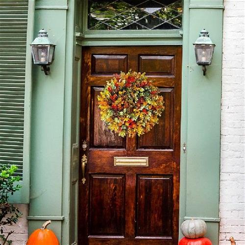 推荐.Homemade Eucalyptus Leaves Wreaths Thanksgiving Rustic