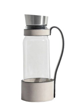 高档玻璃皮革水具水壶水杯样板间售楼处I酒店客厅茶几餐厅托盘摆