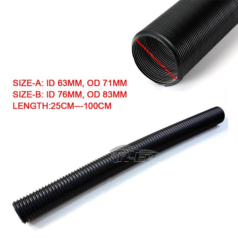 R-EP niversal Air Intake Pipe 63 76mm 2.5inch 3inch Flexible