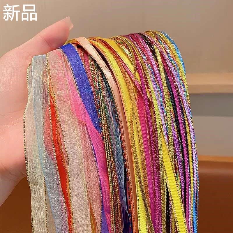 编发彩绳脏脏辫i头绳脏辫发绳神彩器丝带儿童色七彩彩带小女孩新