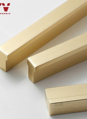 Long Cabinet Handles Brushed Gold T Bar Aluminum 1200mm Furn