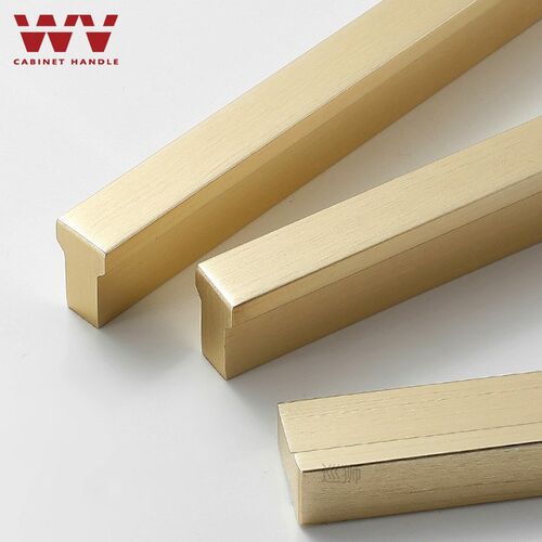 Long Cabinet Handles Brushed Gold T Bar Aluminum 1200mm Furn