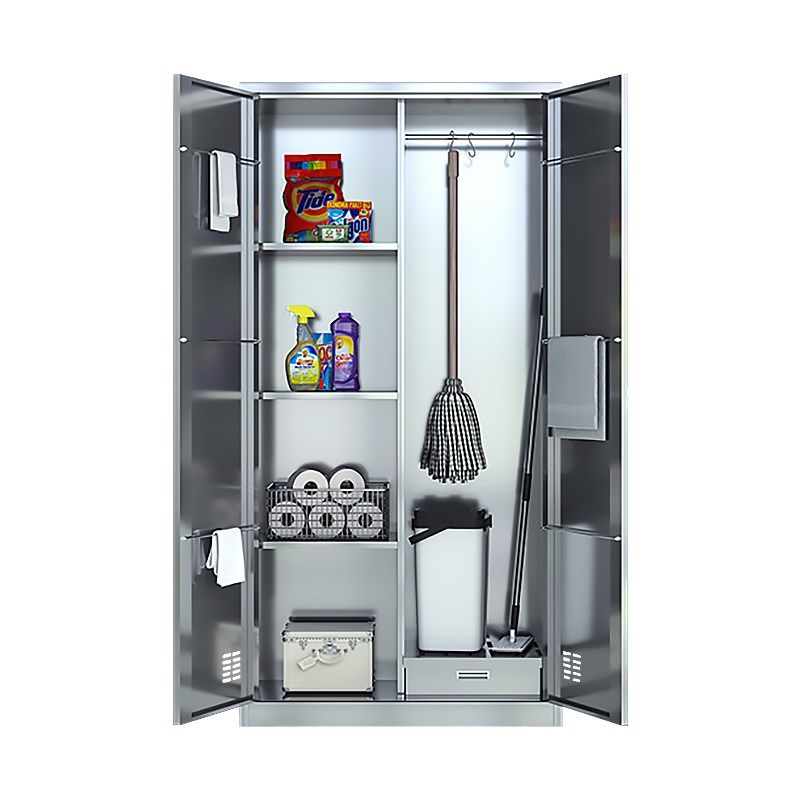 不锈钢清洁柜学校拖把收纳柜卫生柜阳台储物柜户外保洁工具柜,商业/办公家具,文件柜,淘宝优惠券,粉丝福利购,淘宝优惠卷