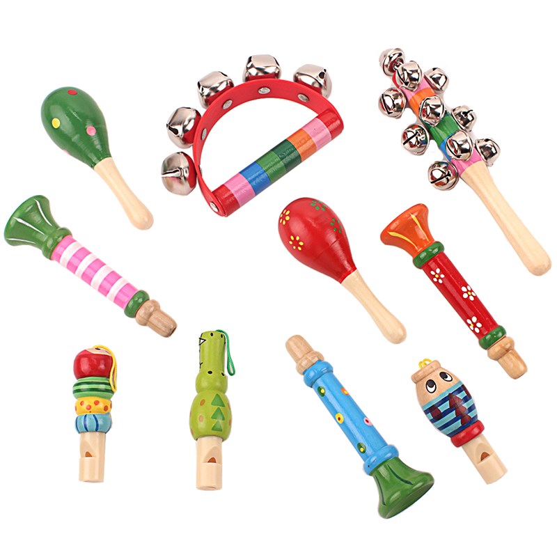 极速Toddlers Music Toys Sounding Toy Bed Bells Sand Hammer W