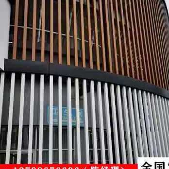 现货爆促外墙室内隔断铝方u管铝合金扁管热转印木纹凹槽方通格栅