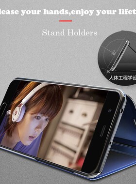 Mirror Flip Leather Smart View Case For iPhone X 6 6S 7 8 P