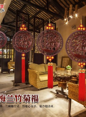 Dongyang wood carving camphor wood everyone Chinese knot