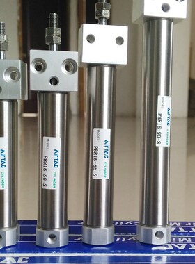 前端安装不锈钢笔形气缸PBR16-15X20X25X30X40X50X60/75/100-S-U