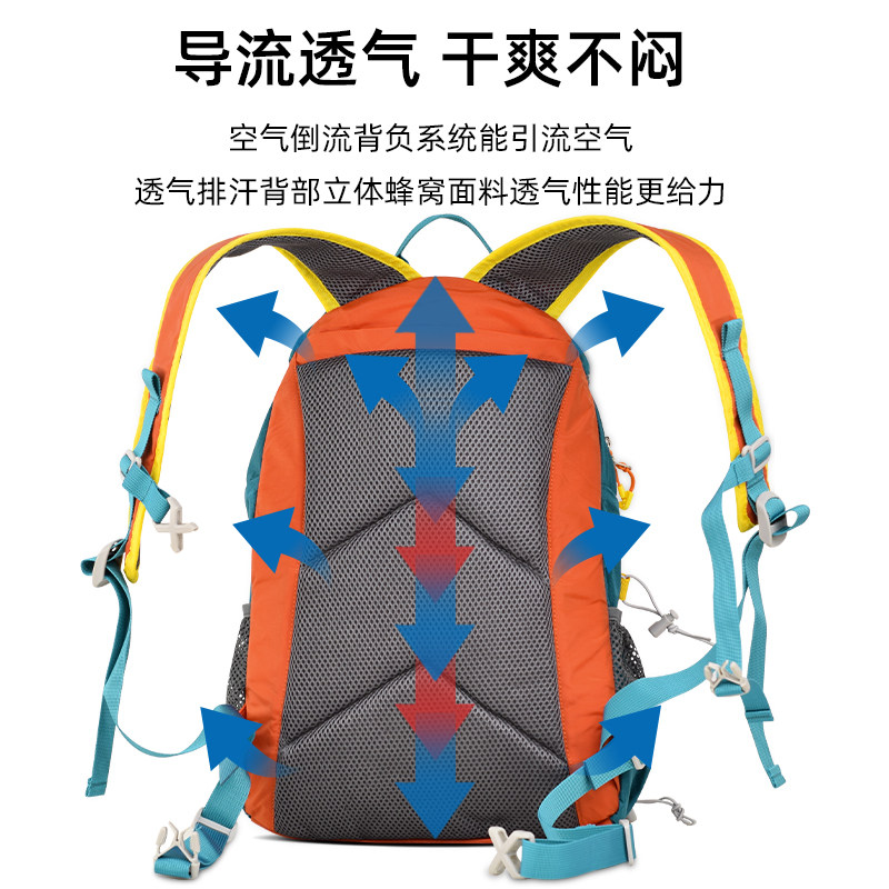 户外登山包女士轻便2023新款拼色短途旅行双肩包出游爬山背包旅游