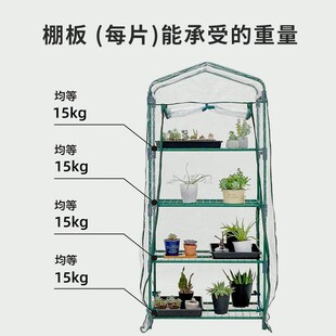 塔莎的花园阳光房暖棚骨架塑料膜冬季家用庭院植物过冬保温棚户外