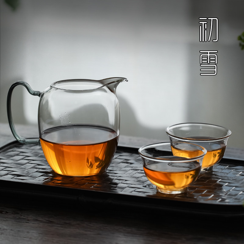 日式公道杯玻璃带把分茶器过滤公杯泡茶功夫茶茶具带茶漏茶杯,餐饮具,公道杯,淘宝优惠券,粉丝福利购,淘宝优惠卷