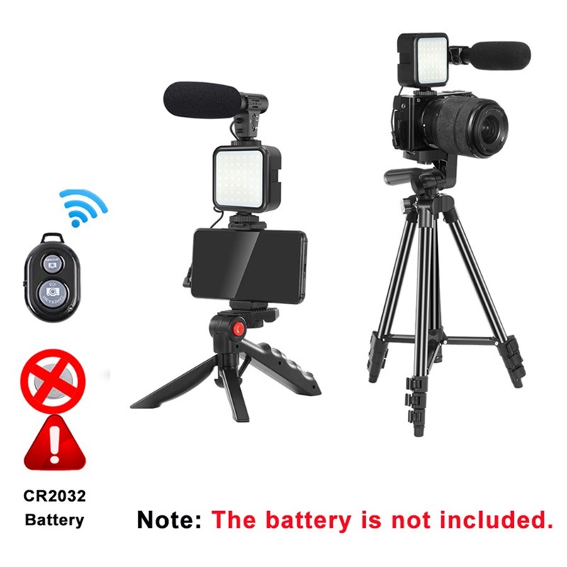 Phone DSLR Camera Vlog Tripod Vlogging Kit with Remote Contr